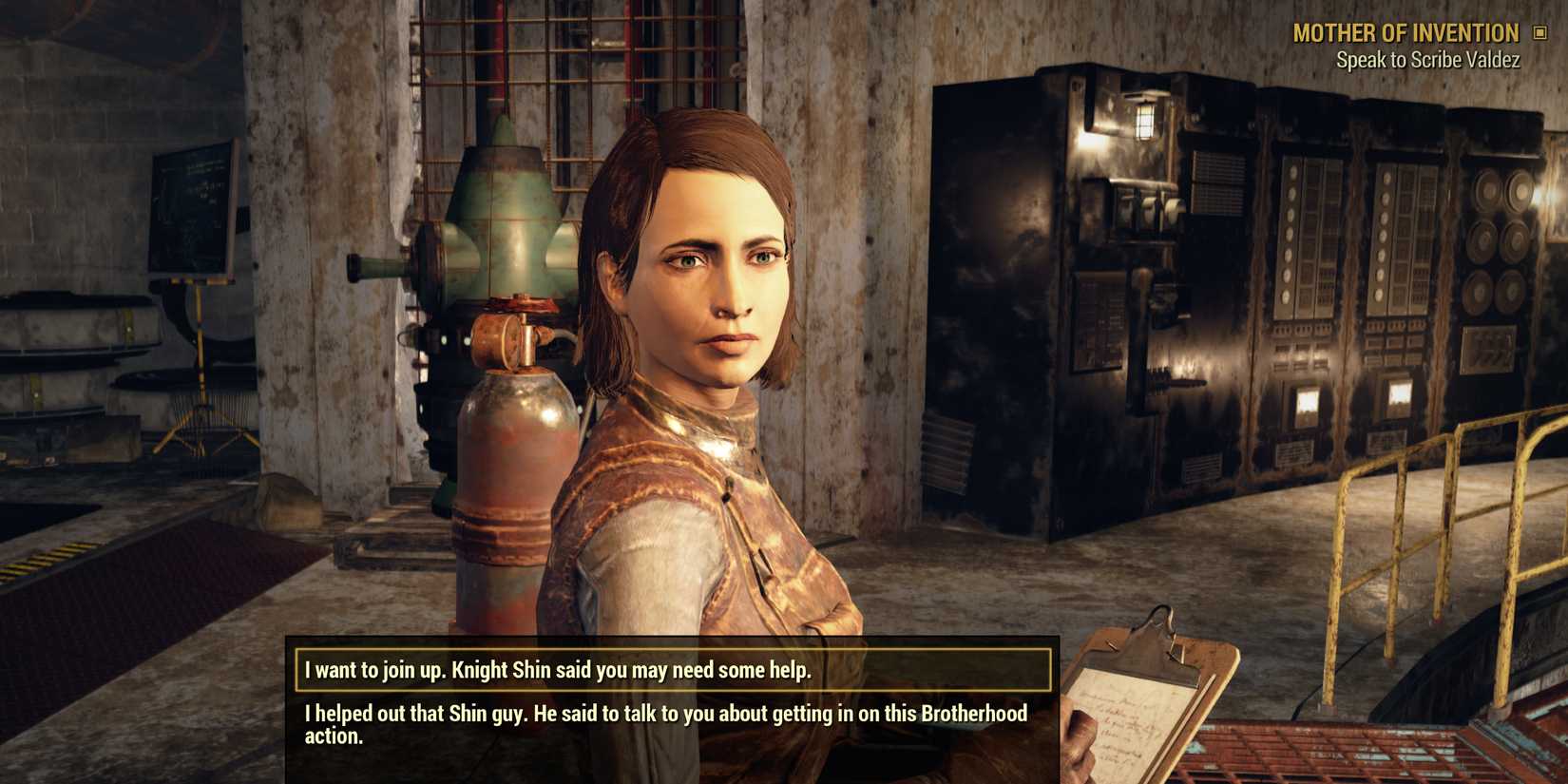 Engineer Scribes Fallout Fallout 76: How to Join Brotherhood of Steel