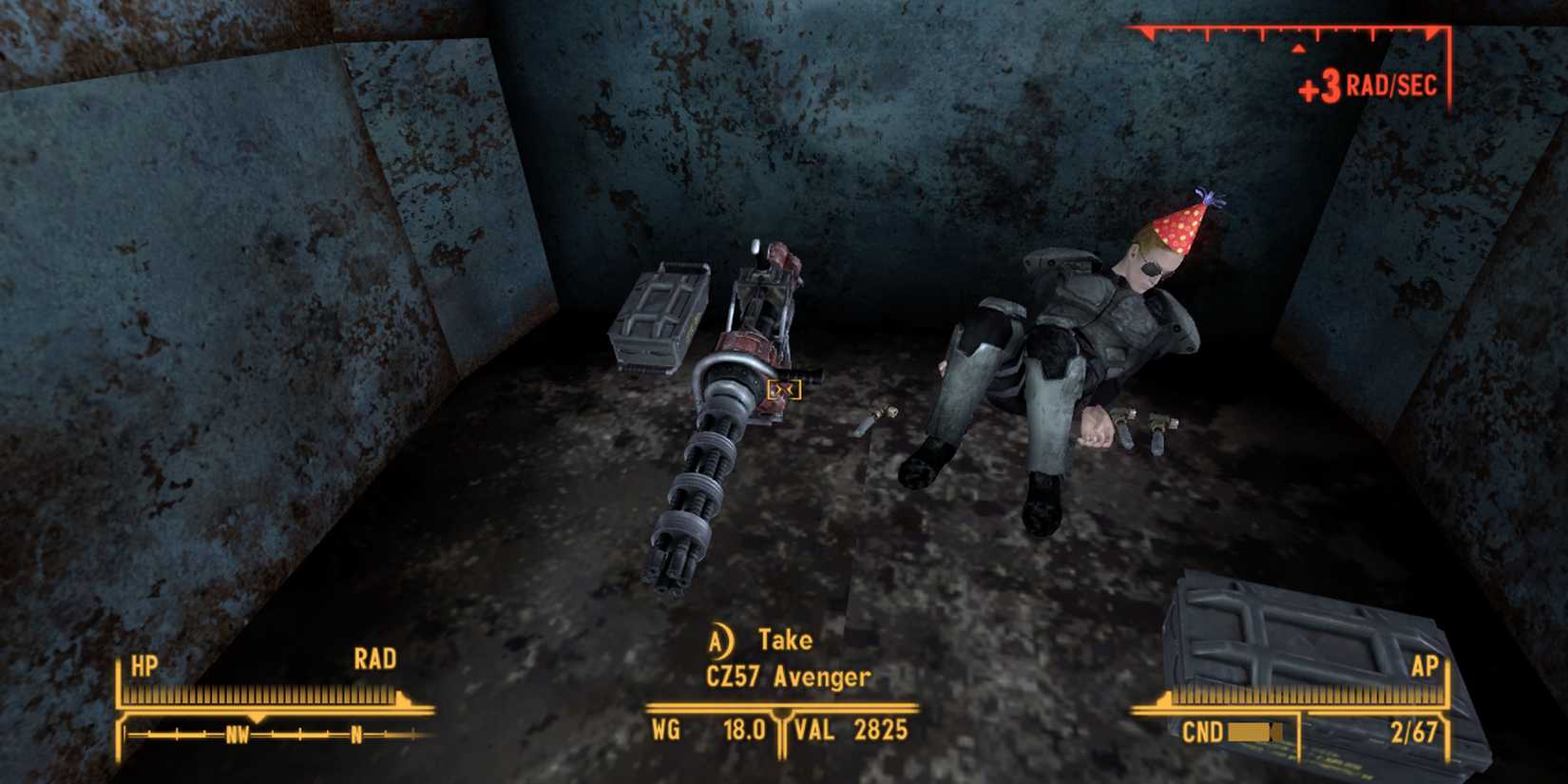Evolved Centaur CZ57 Avenger Minigun Location In Fallout: New Vegas