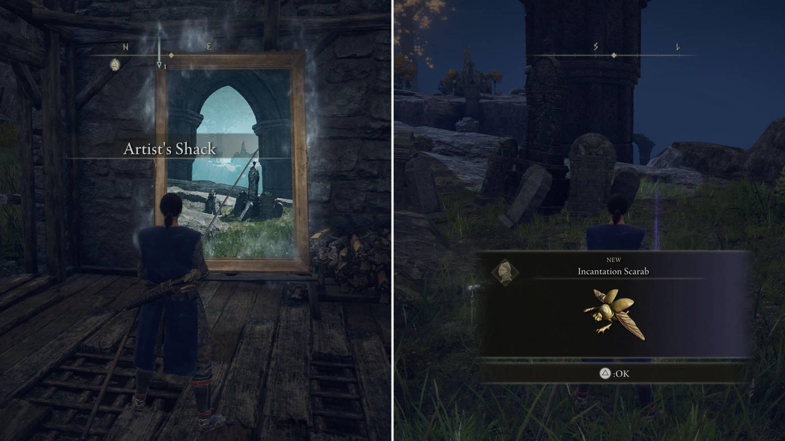 The Player Finding The Homing Instinct Painting & Collecting The Incantation Scarab