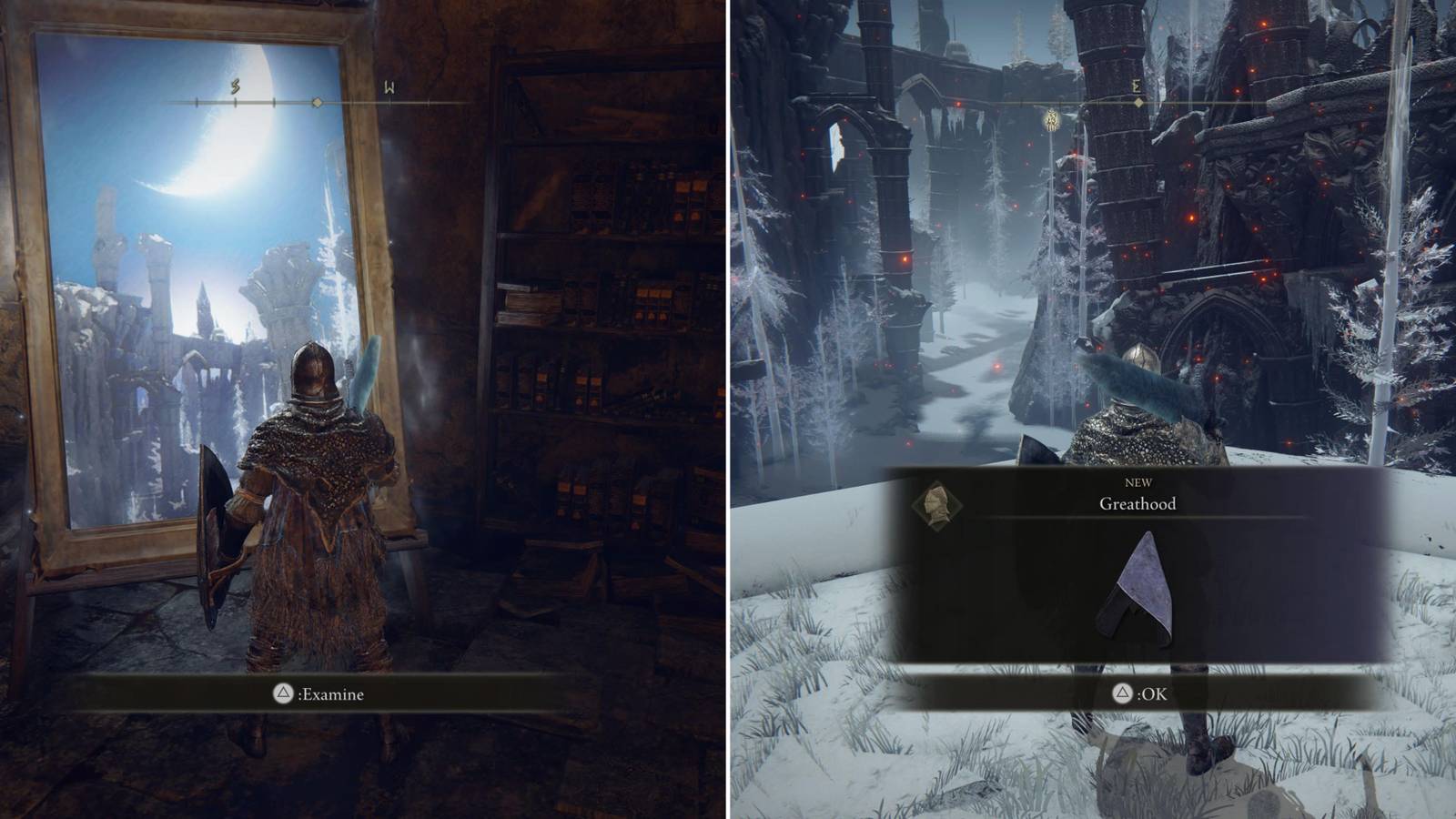 The Player Standing In Front Of The Sorcerer Painting & Getting The Greathood