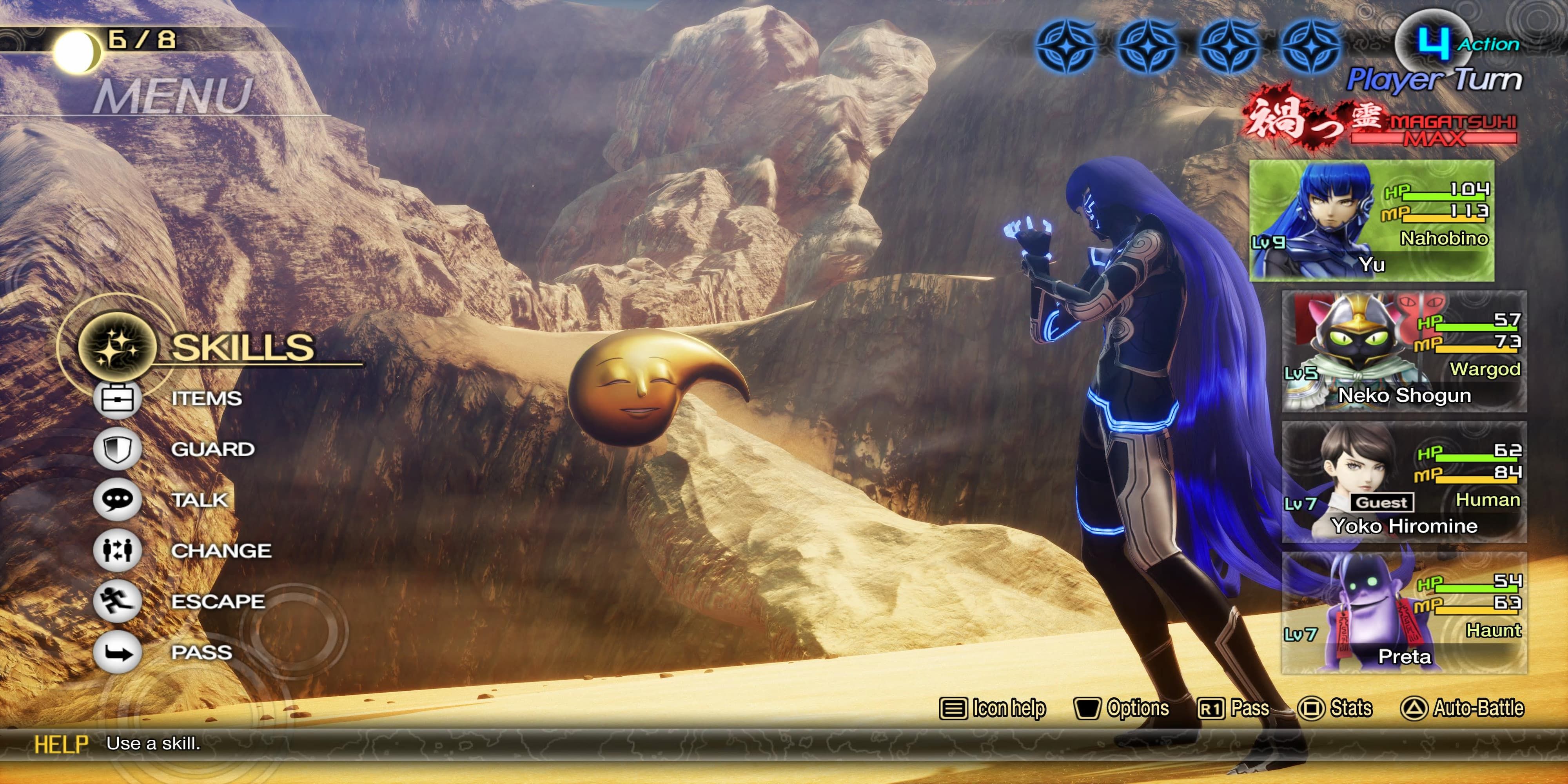 The Player Facing A Gold Mitama In Combat 