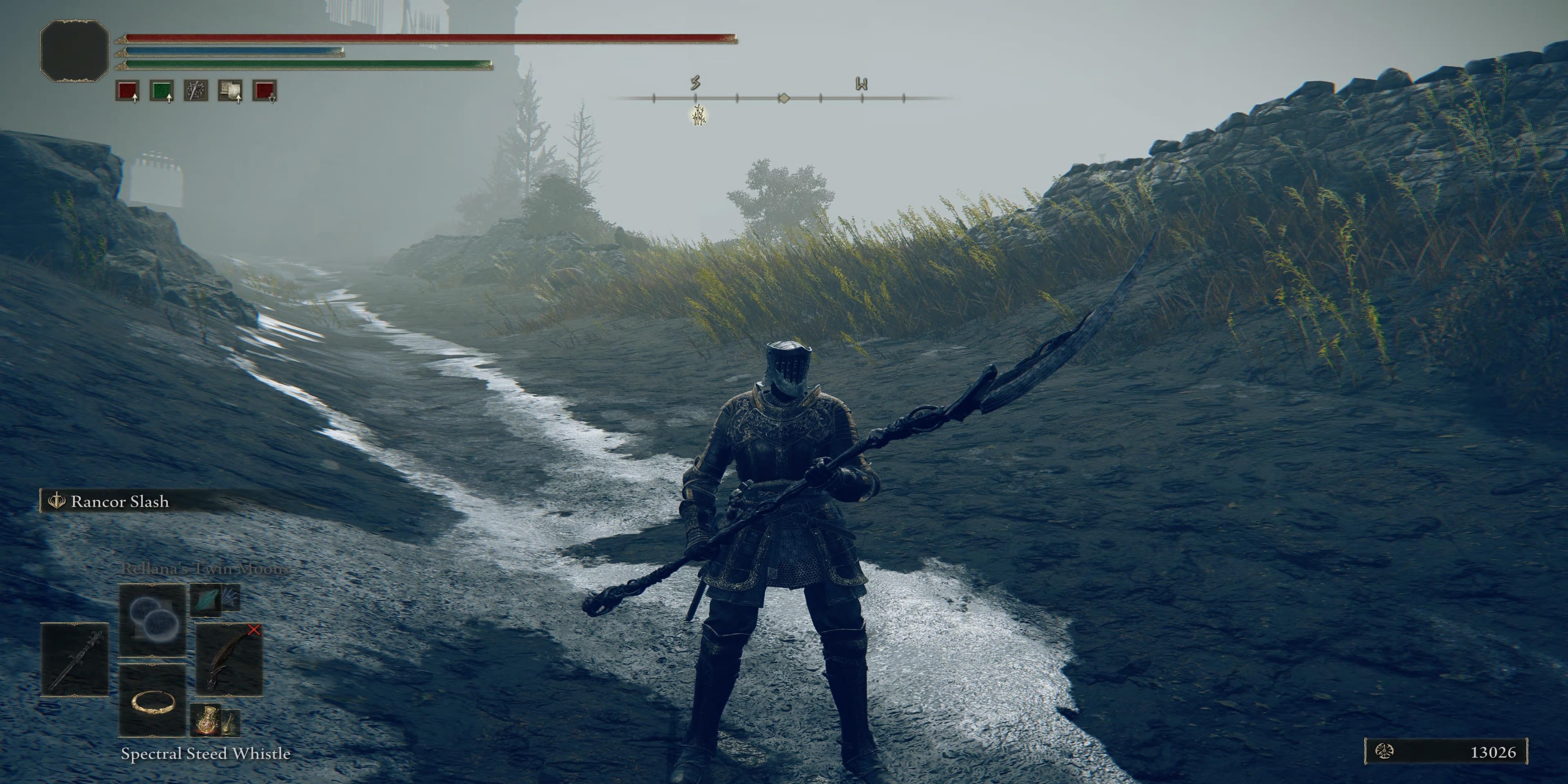 The Player Holding The Spirit Glaive With Two Hands