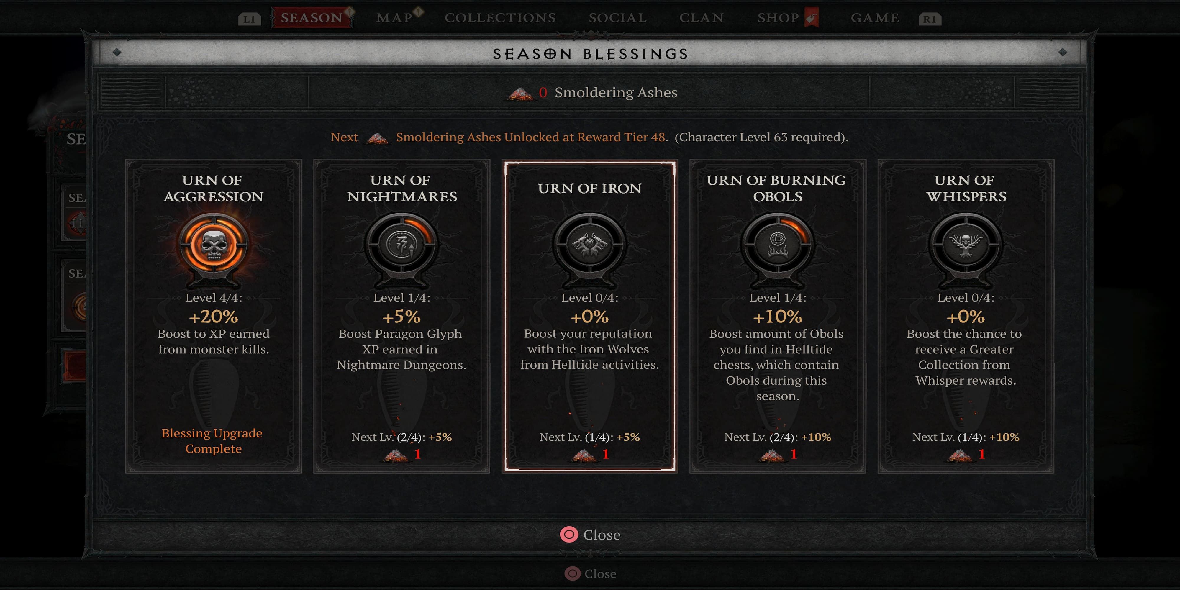 Diablo 4: как разблокировать сезонные благословения (и что они делают)