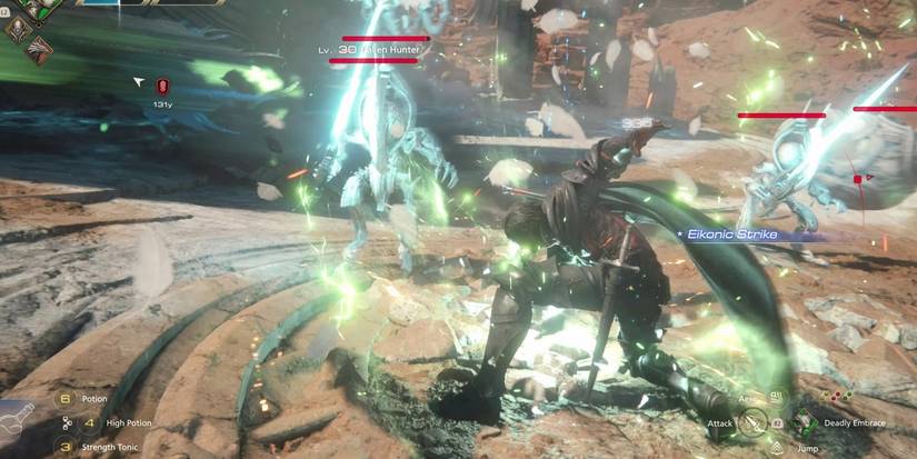 clive fighting enemies in ff16