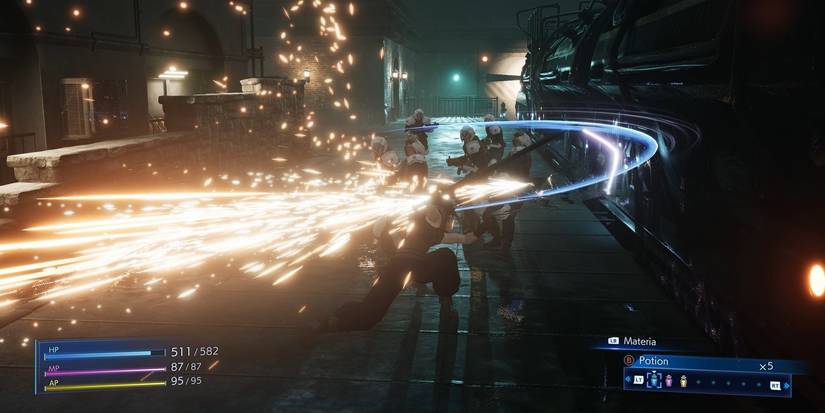 zack fair in combat in crisis core