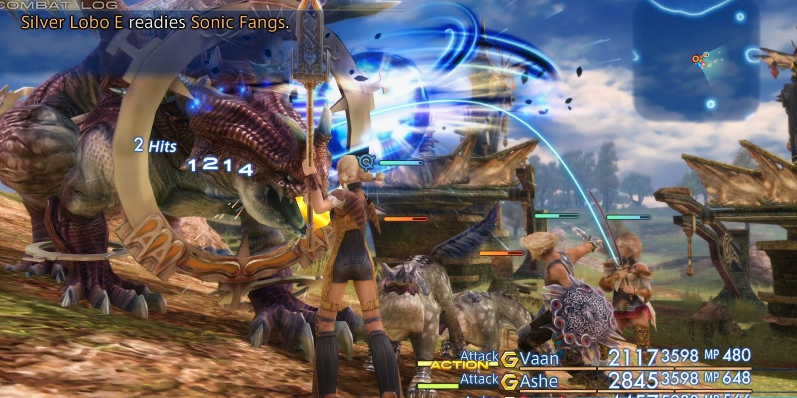 the party from final fantasy 12 fighting a battle