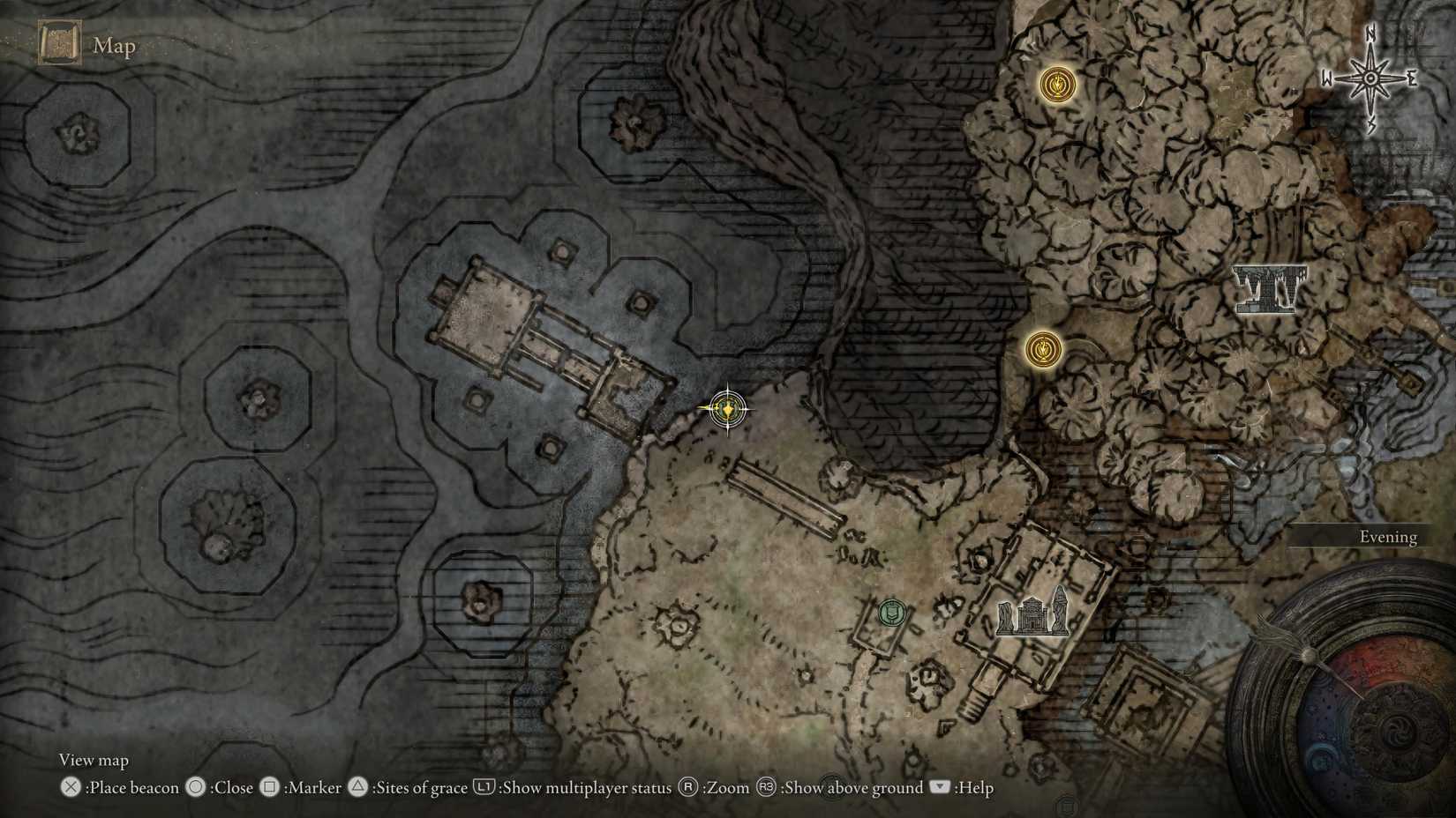 Fifth Brazier Map in Nokron, Eternal City in Elden Ring