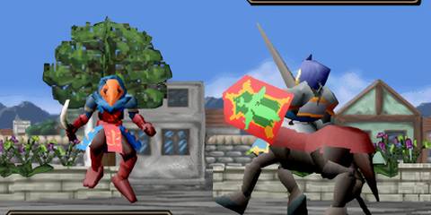 Fighting a battle in Shining Force 3