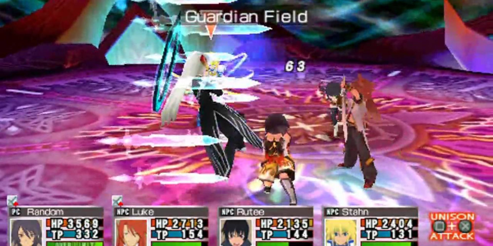 Fighting a battle in Tales Of The World Radiant Mythology