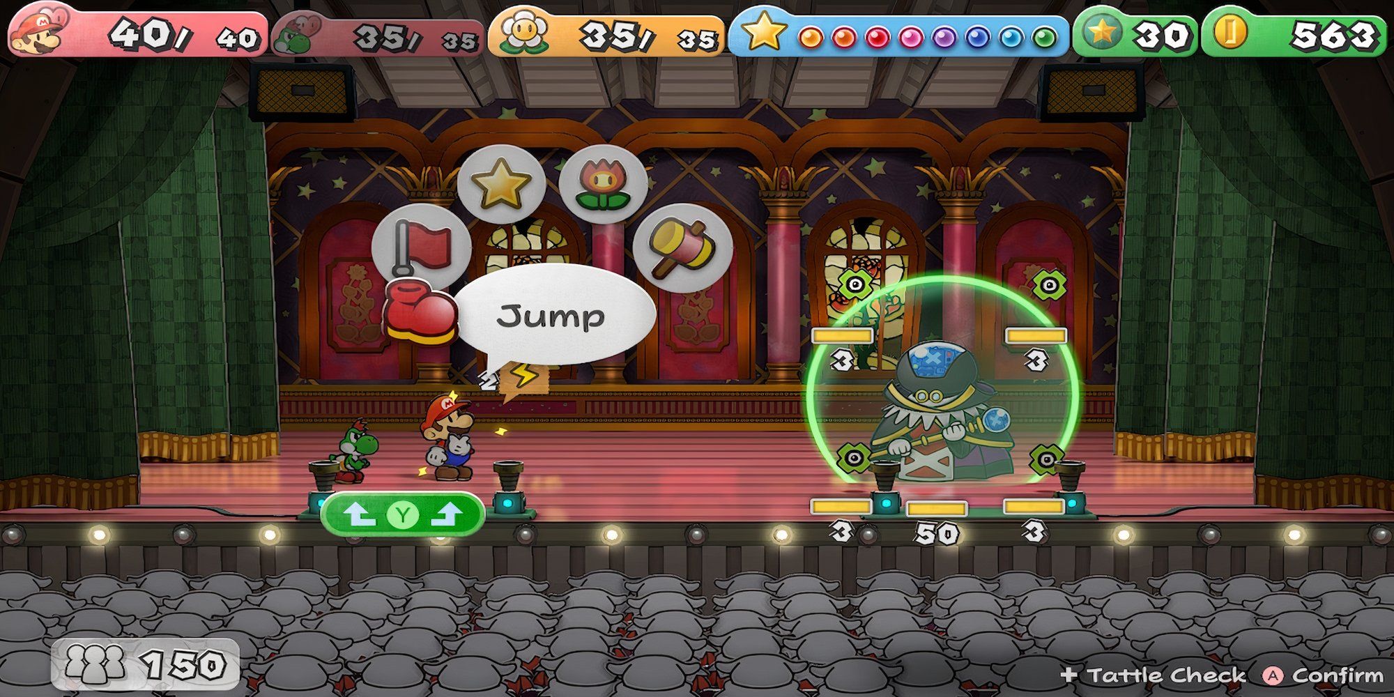 Fighting Grodus in Paper Mario The Thousand-Year Door