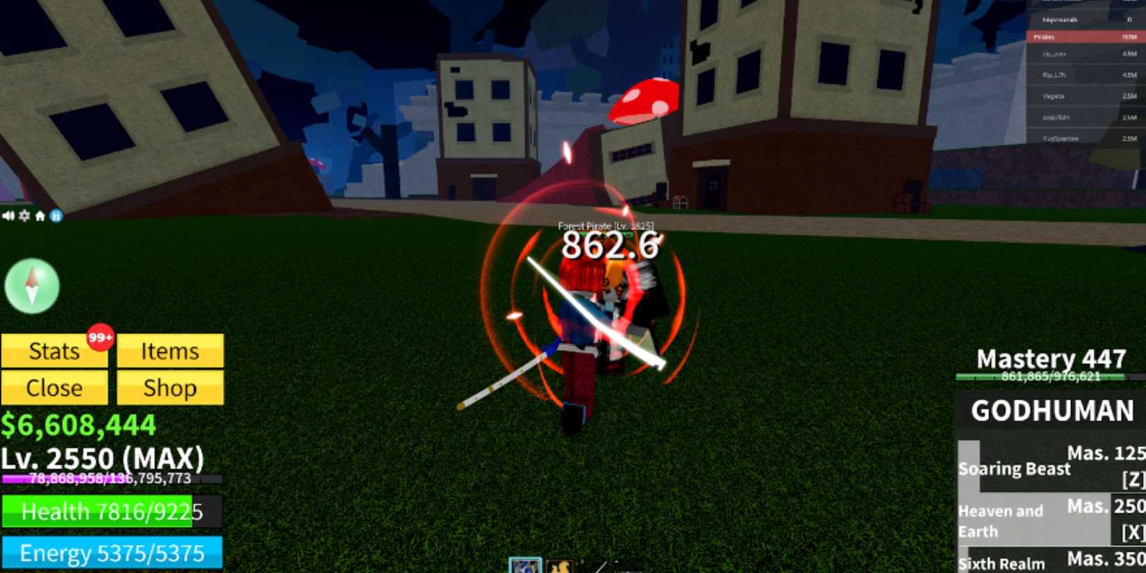 Blox Fruits character