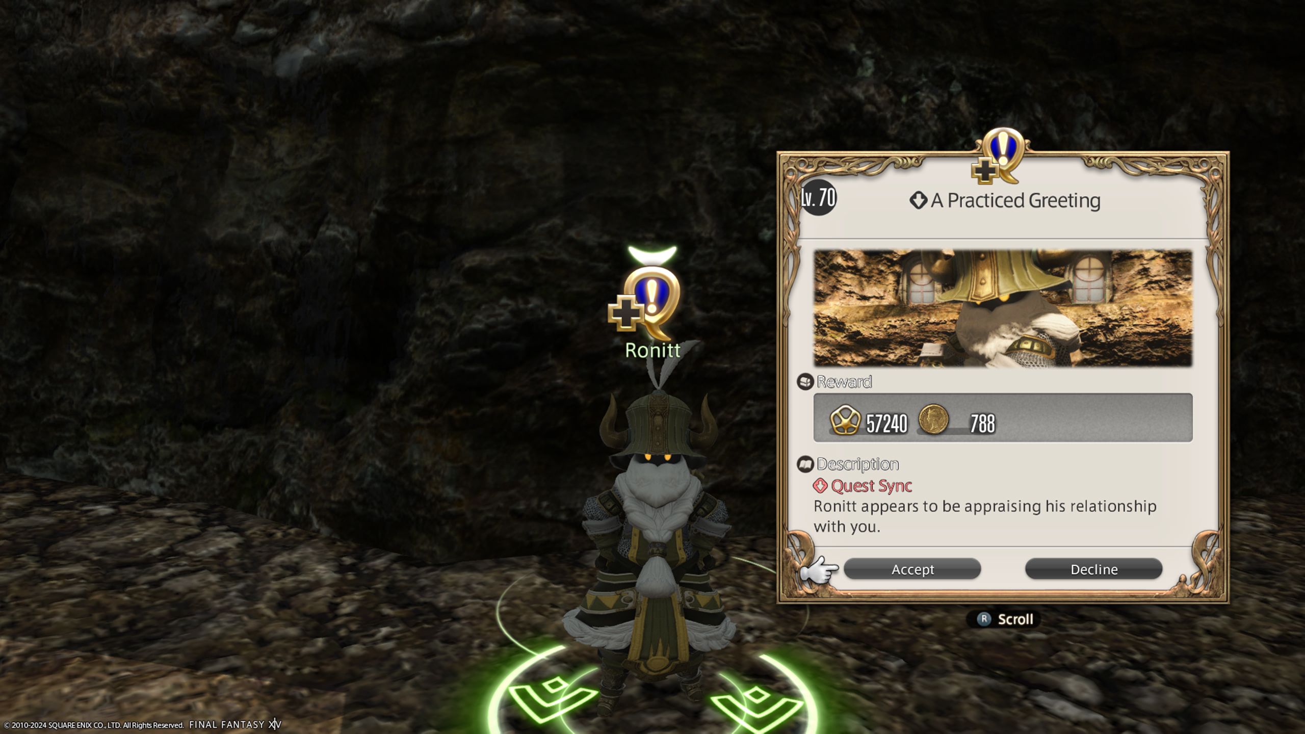 final fantasy 14 a practiced greeting