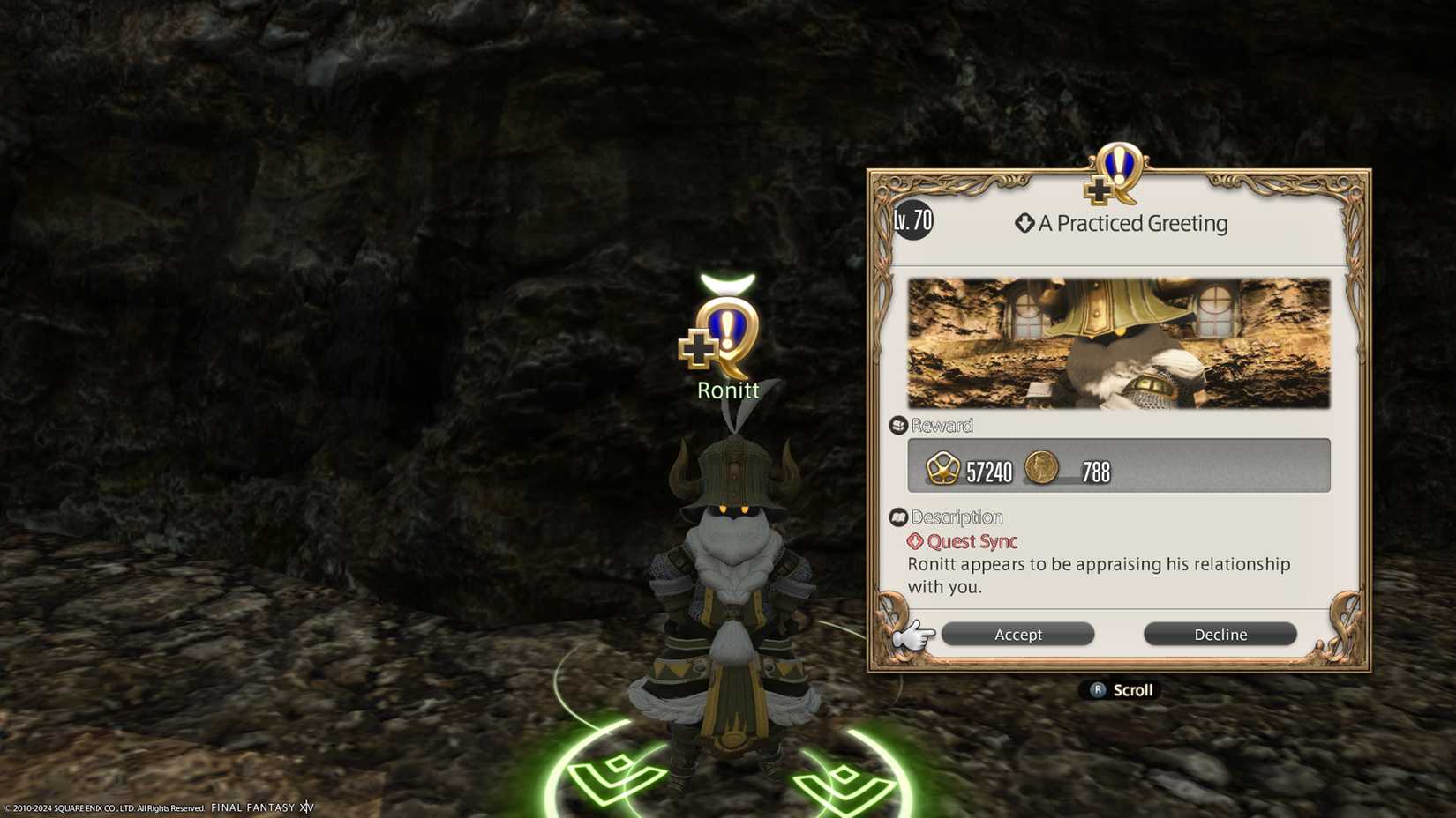 final fantasy 14 a practiced greeting