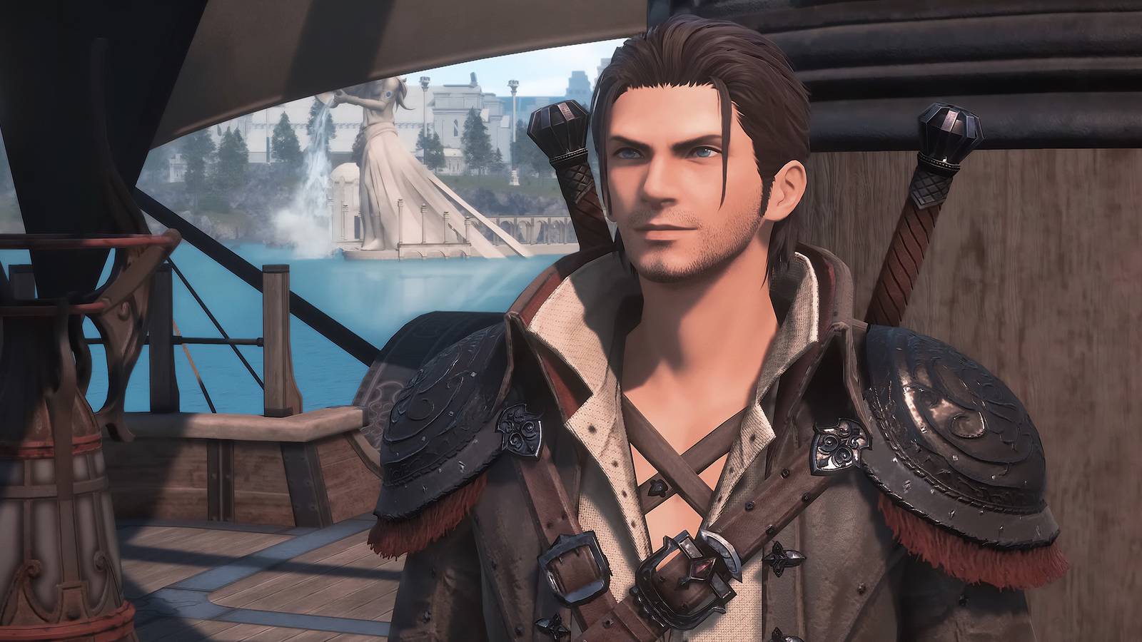 The Warrior of Light player character as a Viper, from the launch trailer of Final Fantasy 14: Dawntrail.