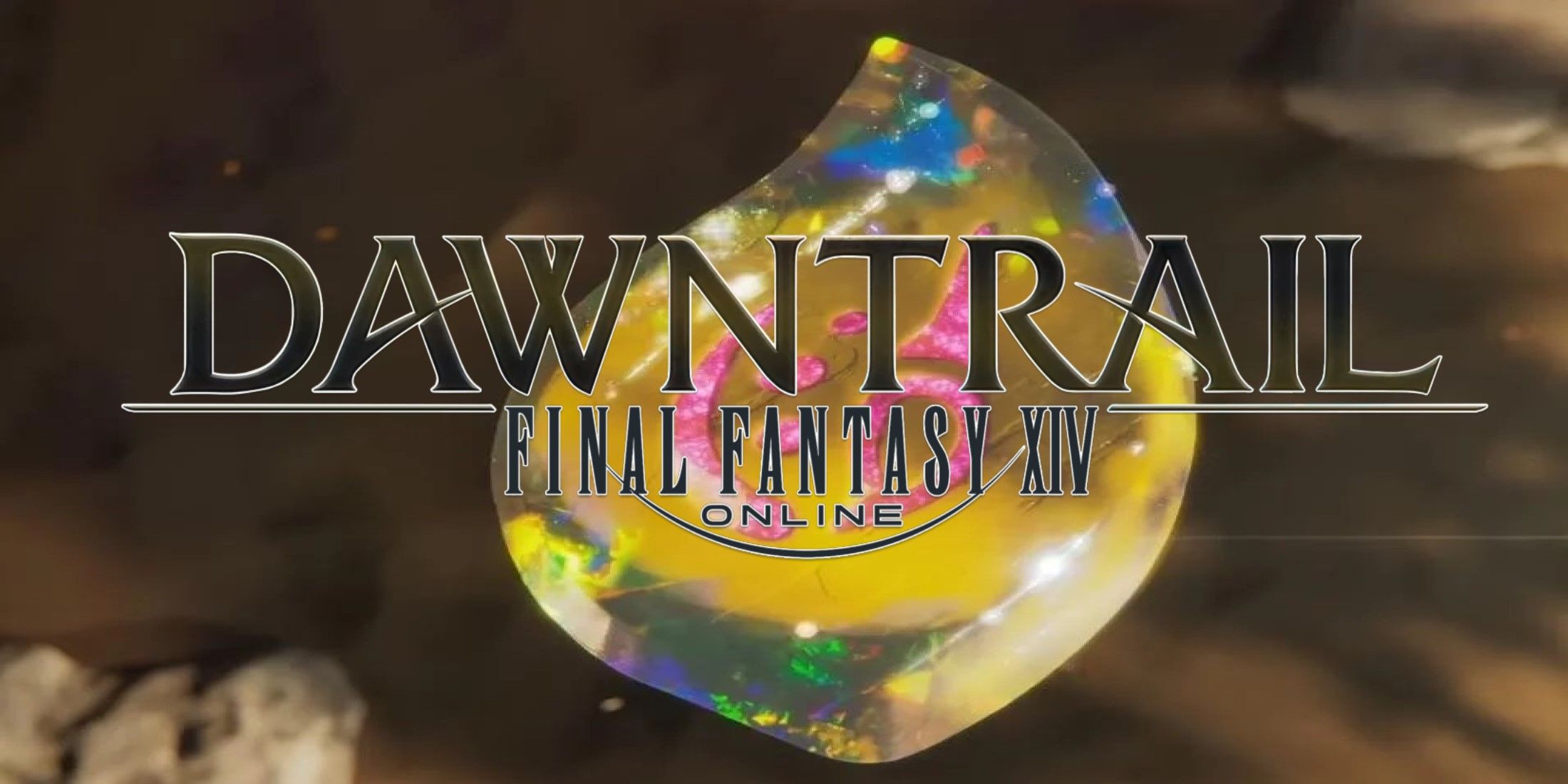 Final Fantasy 14 Dawntrail logo and Pictomancer job soul crystal