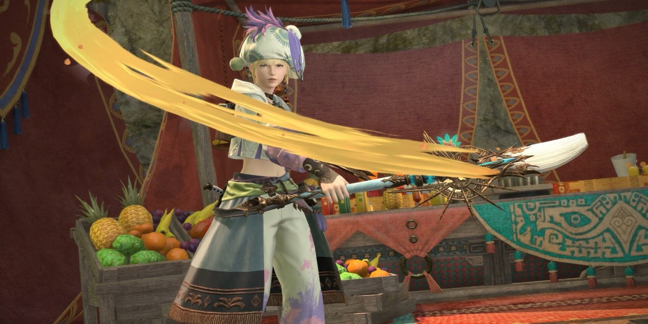 A Hyur Midlander as a Pictomancer, from Final Fantasy 14: Dawntrail.