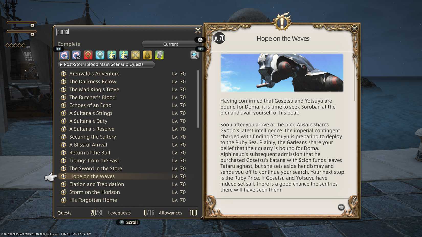 final fantasy 14 hope on the waves