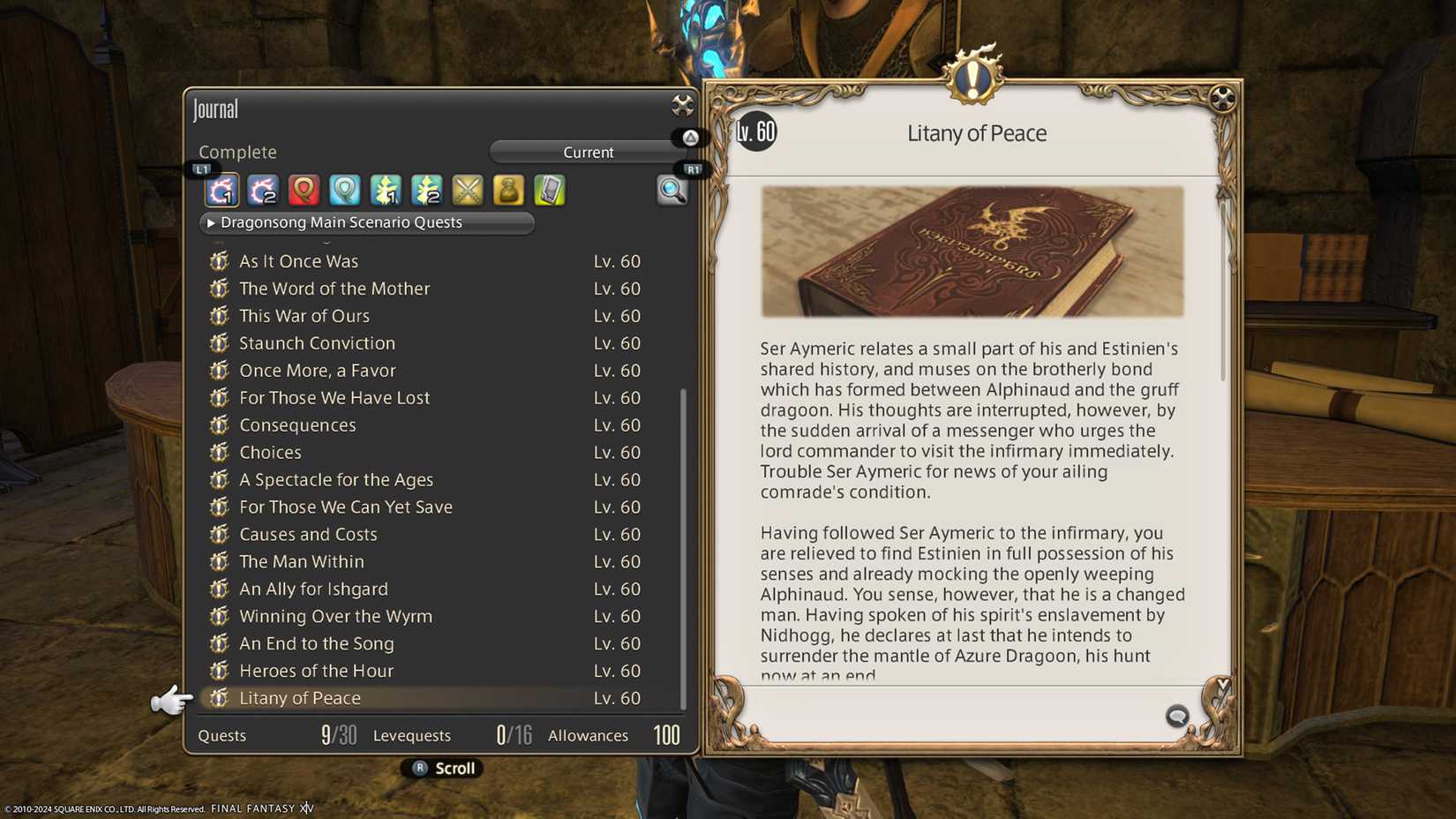 final fantasy 14 litany of peace