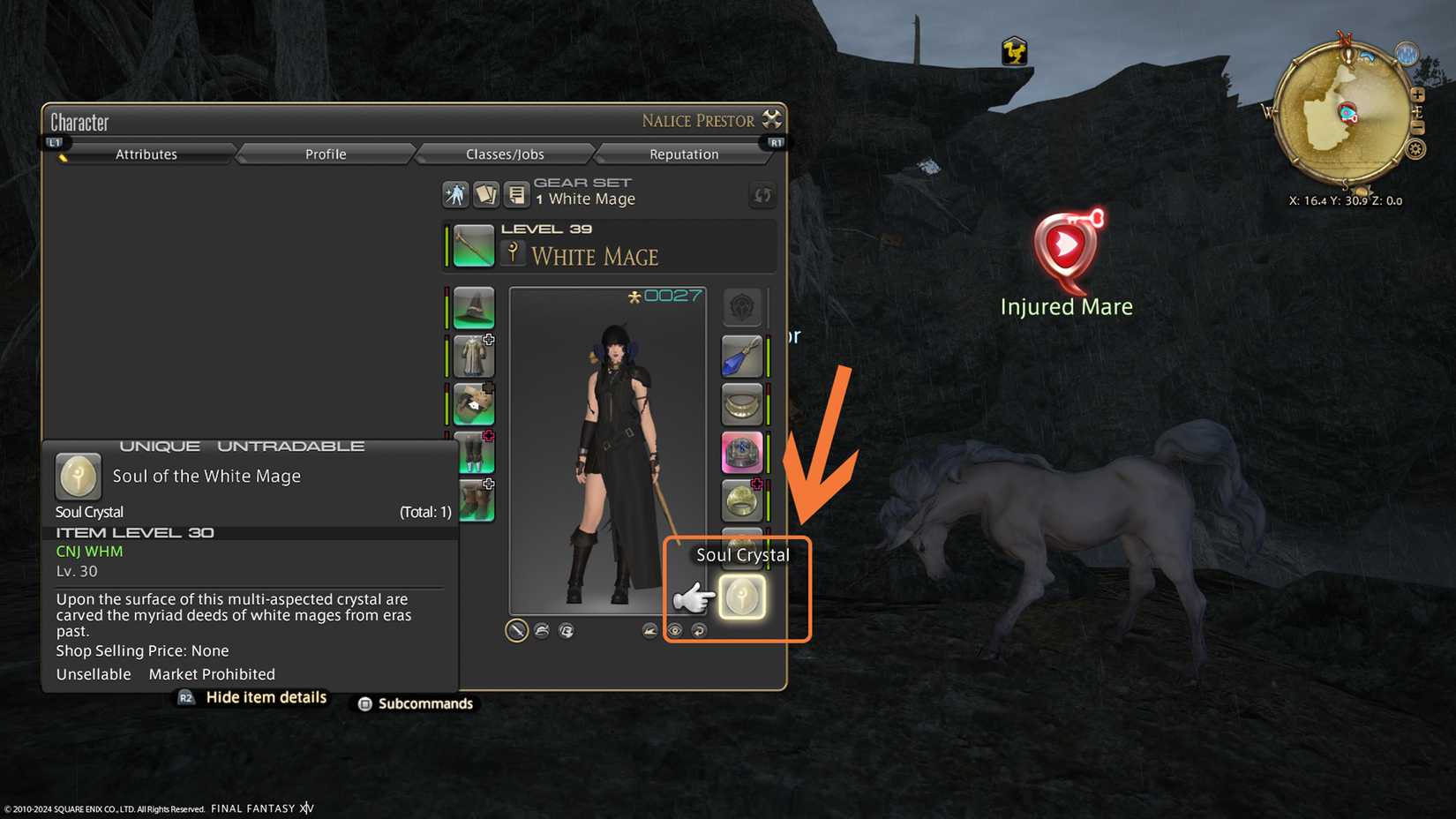 final fantasy 14 remove job crystal
