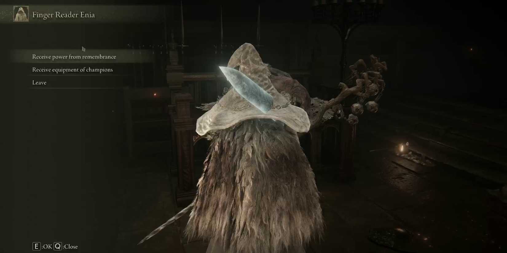 Finger Reader Enia in elden ring shadow of the erdtree