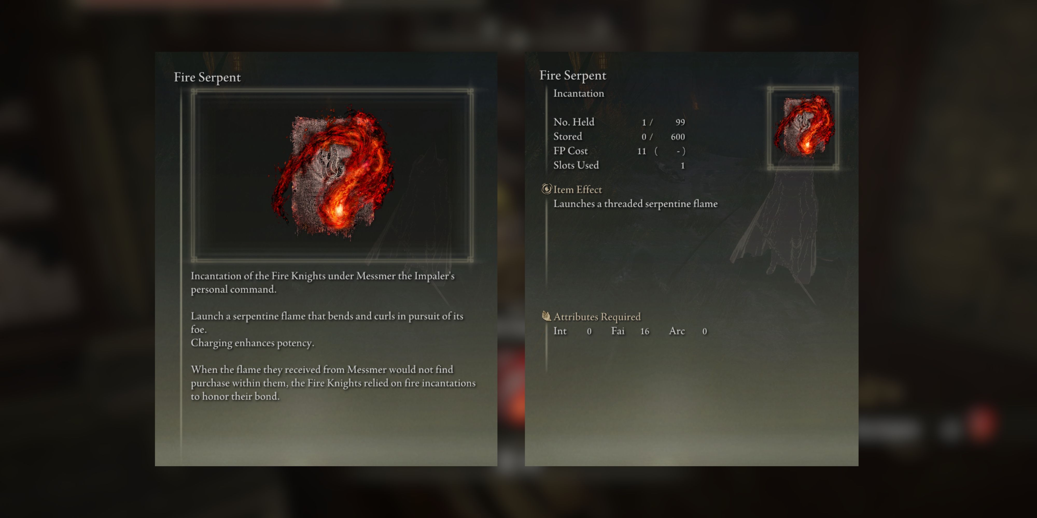 fire serpent description in elden ring shadow of the erdtree