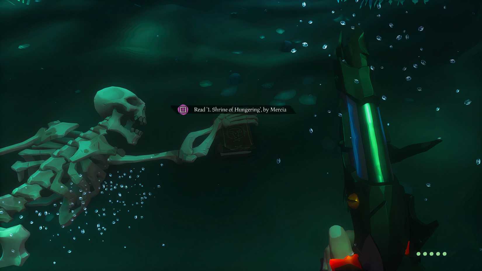 First Journal in Shrine of Hungering in Sea of Thieves