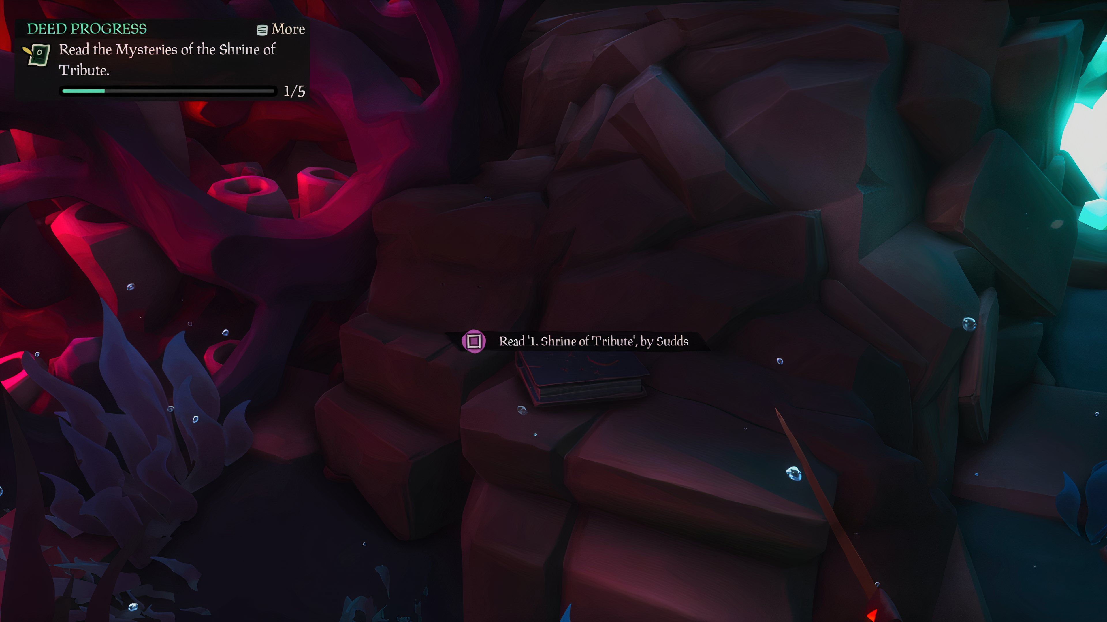 First Journal in Shrine of Tribute in Sea of Thieves