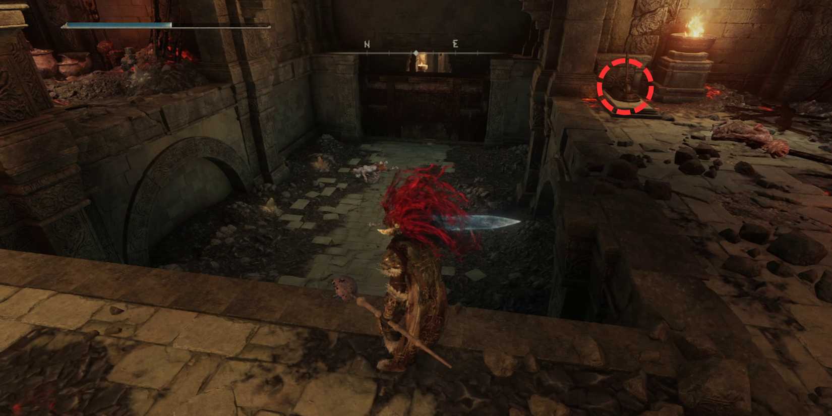 first lever in ruined forge of starfall past in elden ring shadow of the erdtree