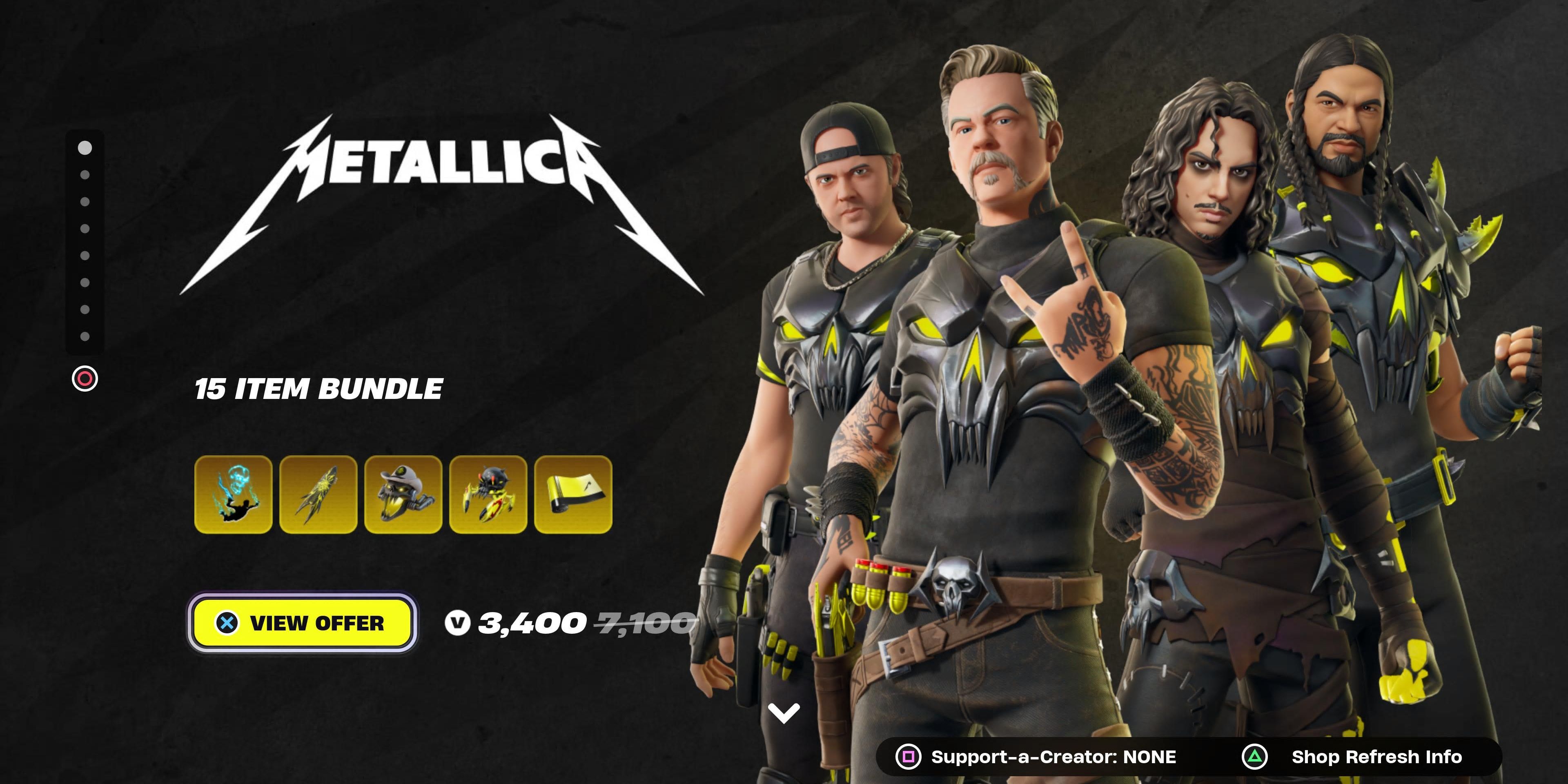 Как получить скины Metallica в Fortnite