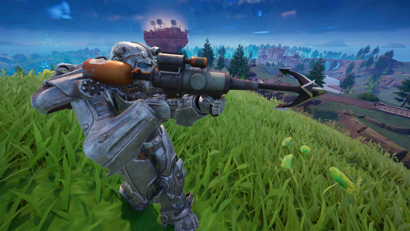 t-60 power armor with the tow hook cannon