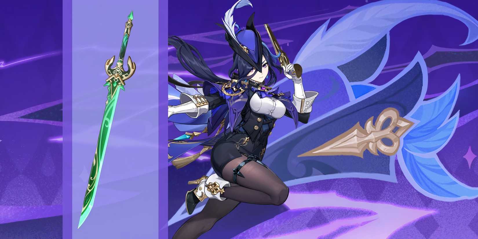 Genshin Impact Clorinde and Primordial Jade Cutter