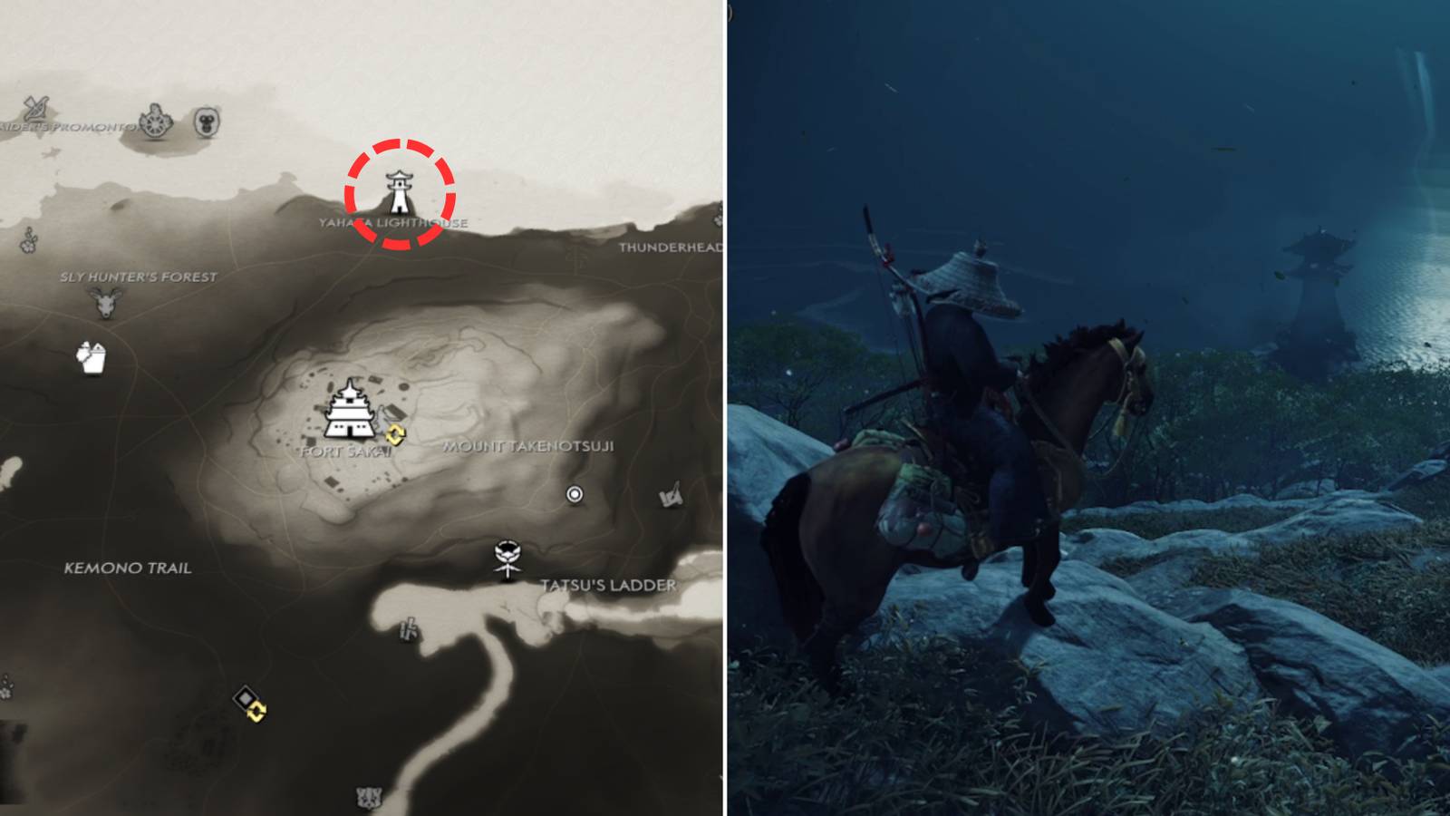 Ghost of Tsushima How to Climb the Yahata Lighthouse feature image