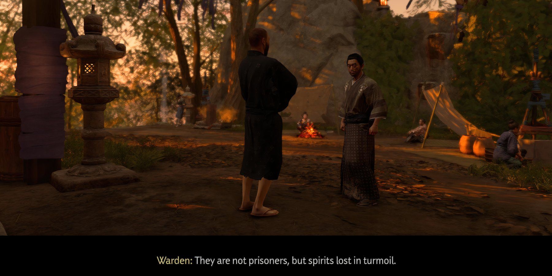 Ghost of Tsushima - Jin speaking to the Warden