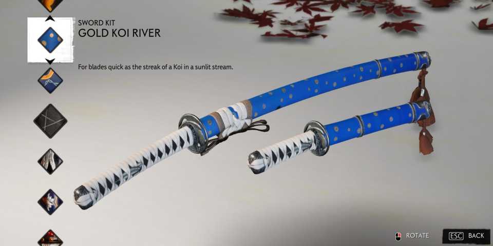 Gold Koi River in ghost of tsushima