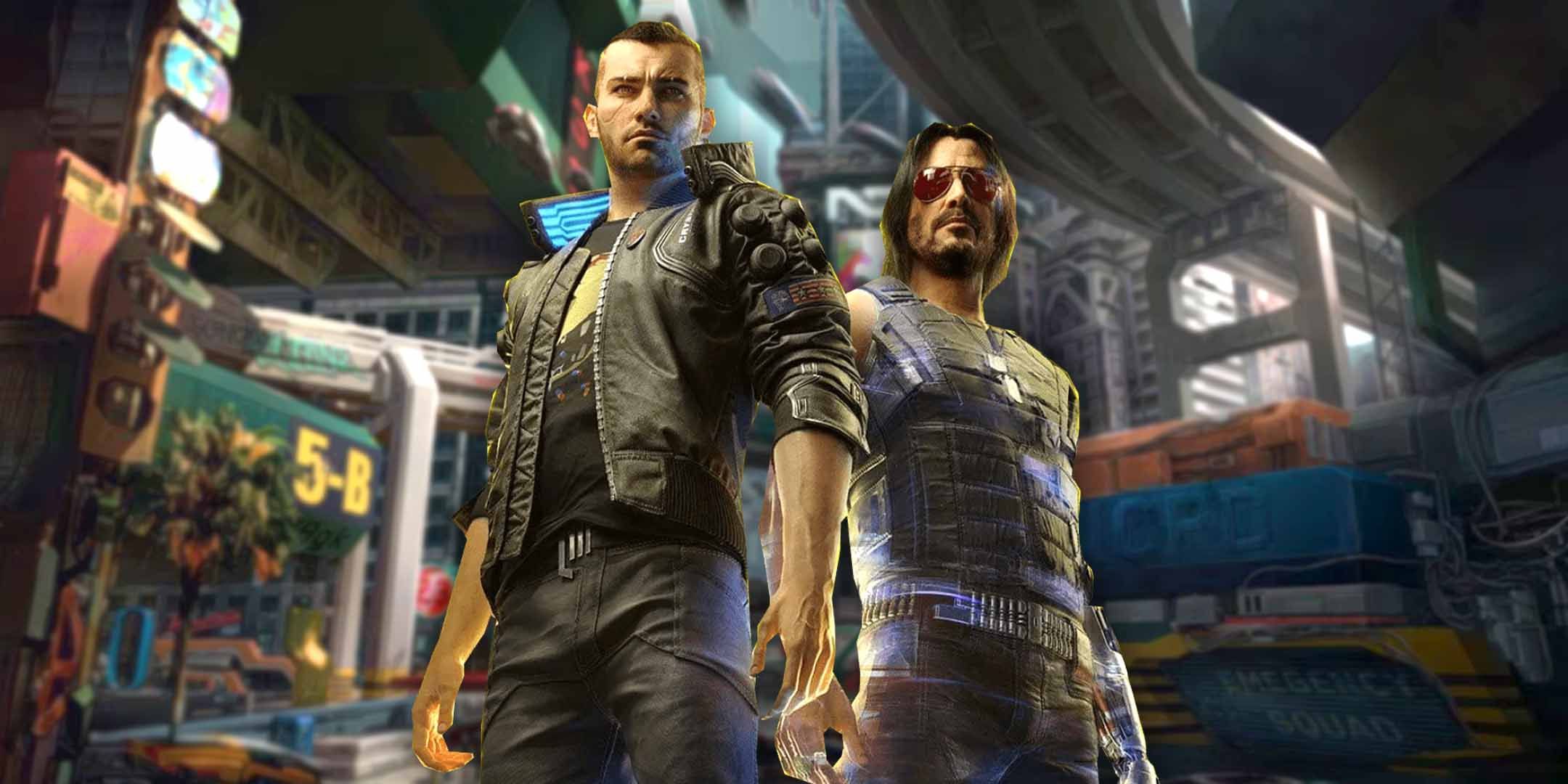 V and Johnny Silverhand in Cyberpunk 2077
