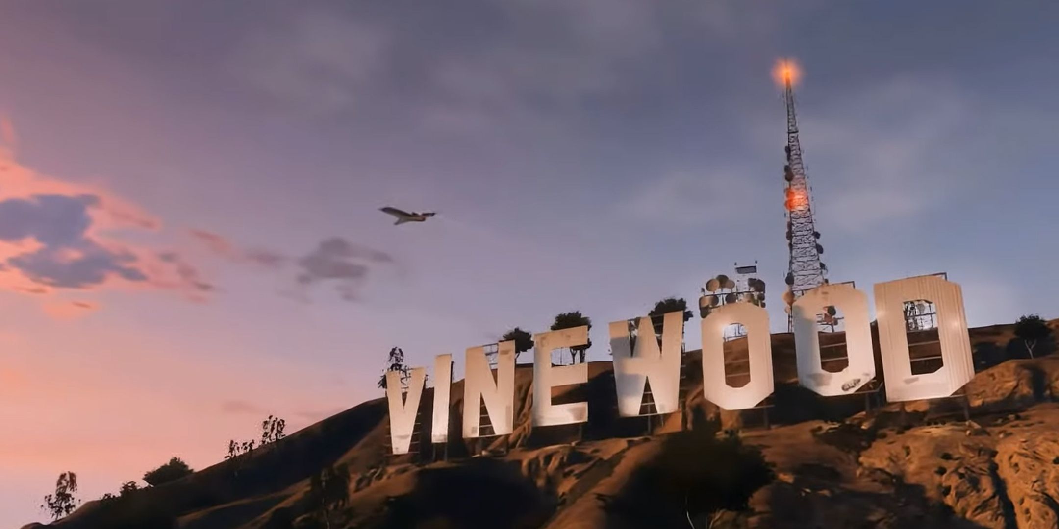 Grand Theft Auto V vinewood hollywood sign