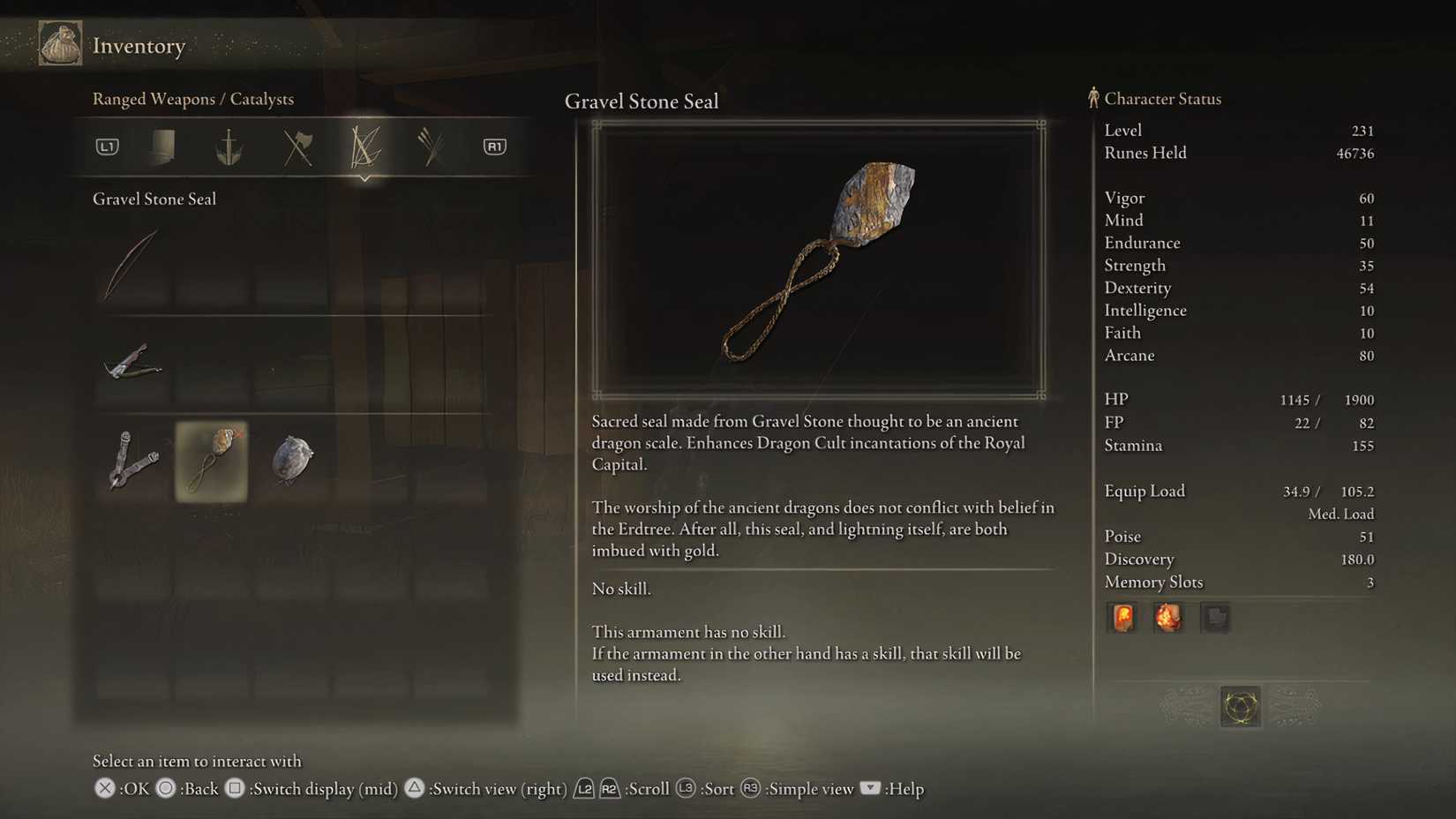 Gravel Stone Seal Information in Elden Ring