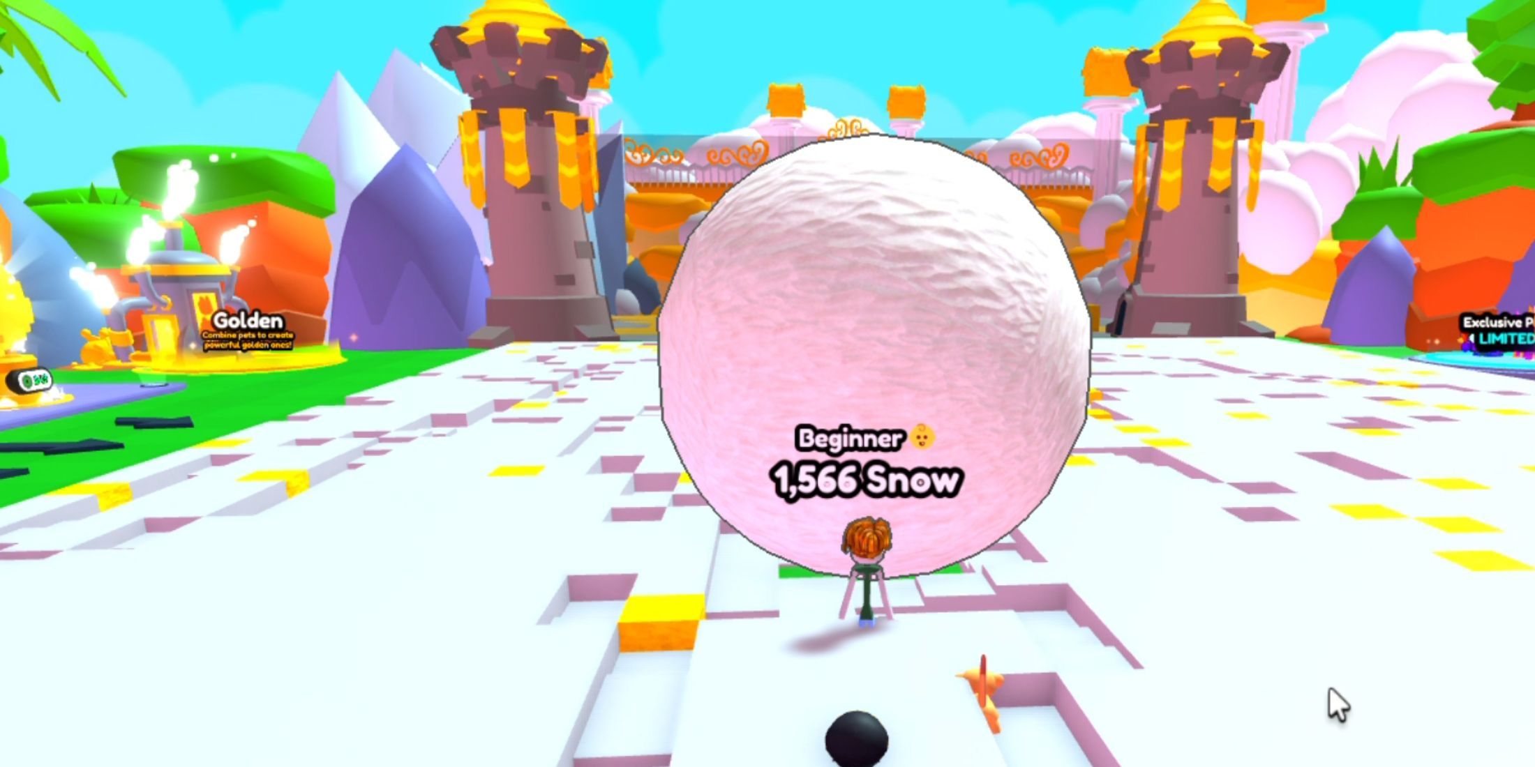 Grow Snowball Race character