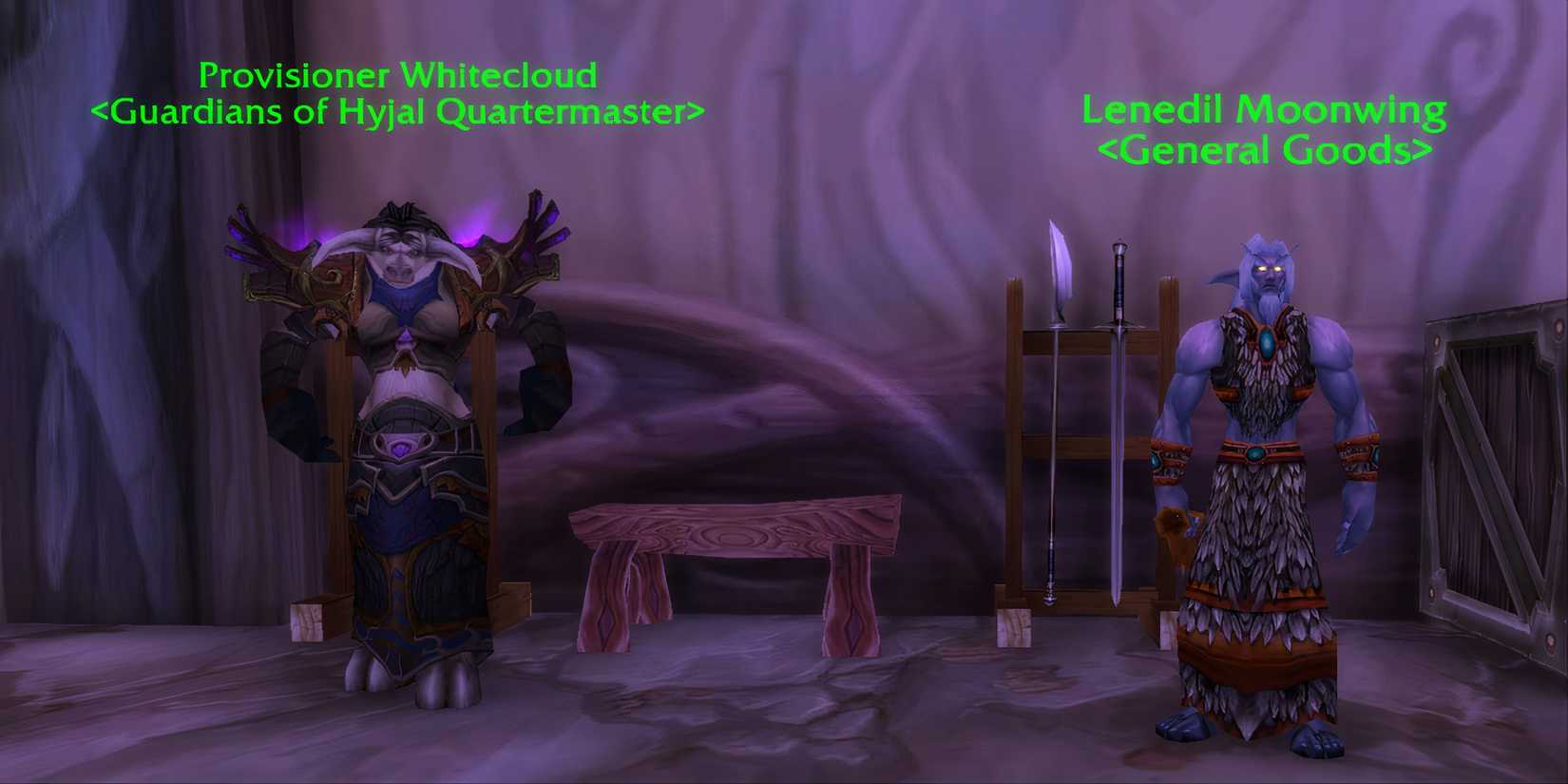 guardians of hyjal quartermaster and vendor nordrassil cataclysm warcraft