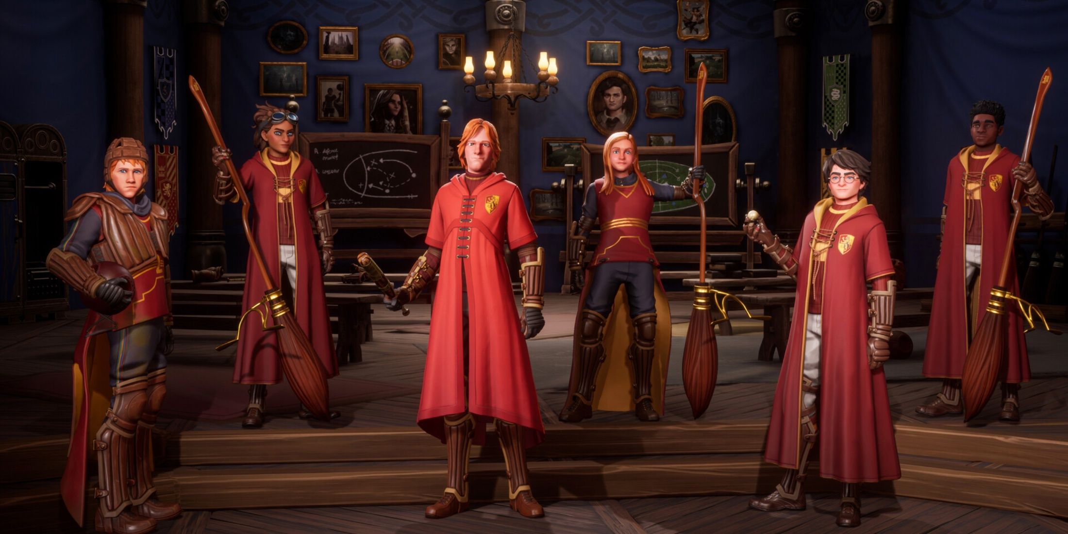 Harry Potter Quidditch Champions Gryffindor Team, Ron, Harry, Ginny