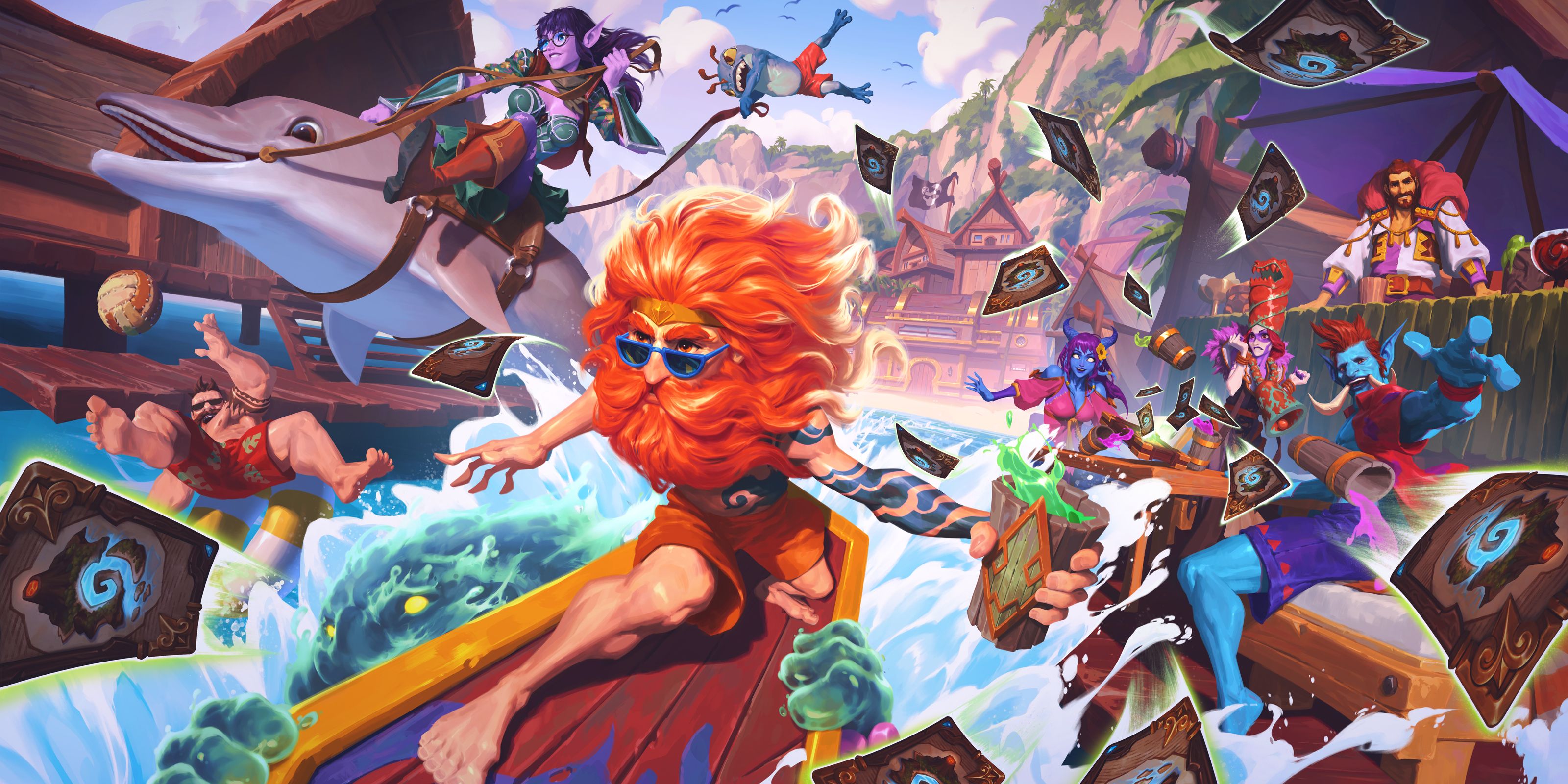 key art for hearthstone's perils in paradise card set expansion