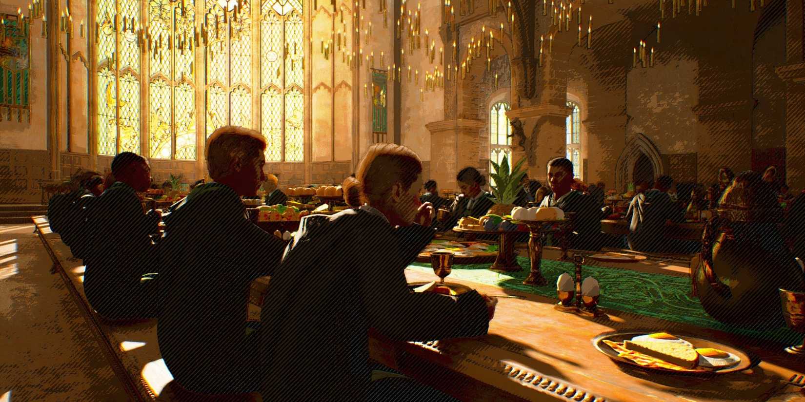 Hogwarts Legacy Photo Mode The Great Hall with canvas filter