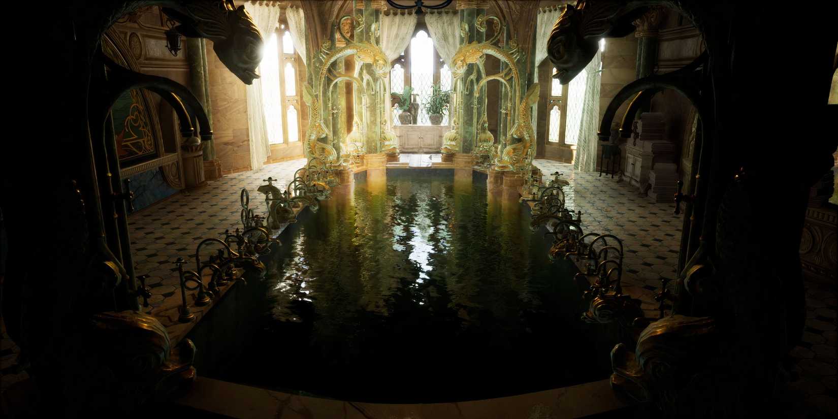 Hogwarts Legacy Photo Mode The Prefect's Bathroom