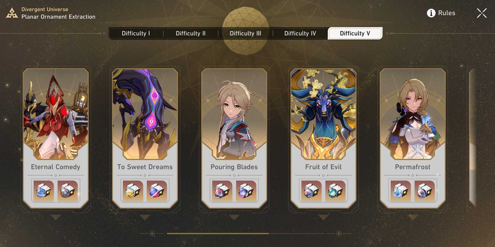 honkai star rail hsr divergent universe guide planar ornament extraction