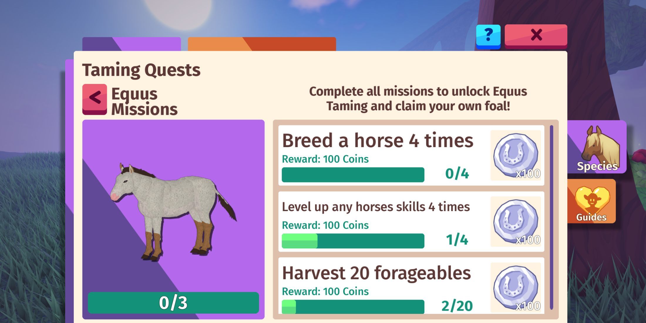 Horse Life: taming quests