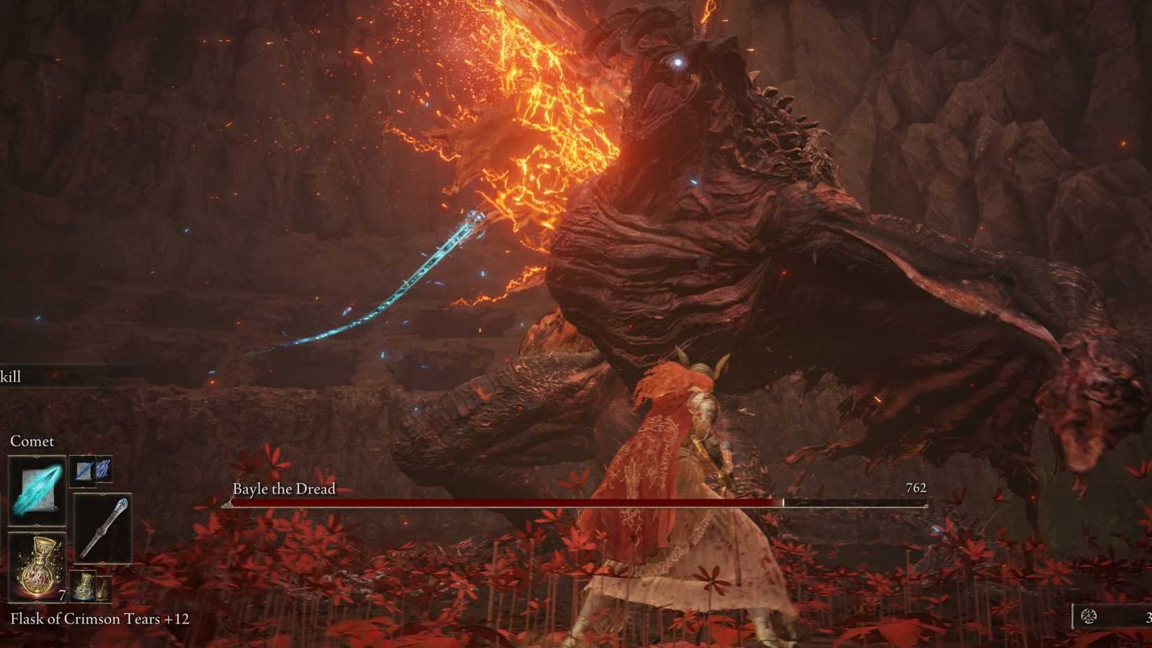 Fighting Bayle the Dread in Elden Ring Shadow of the Erdtree