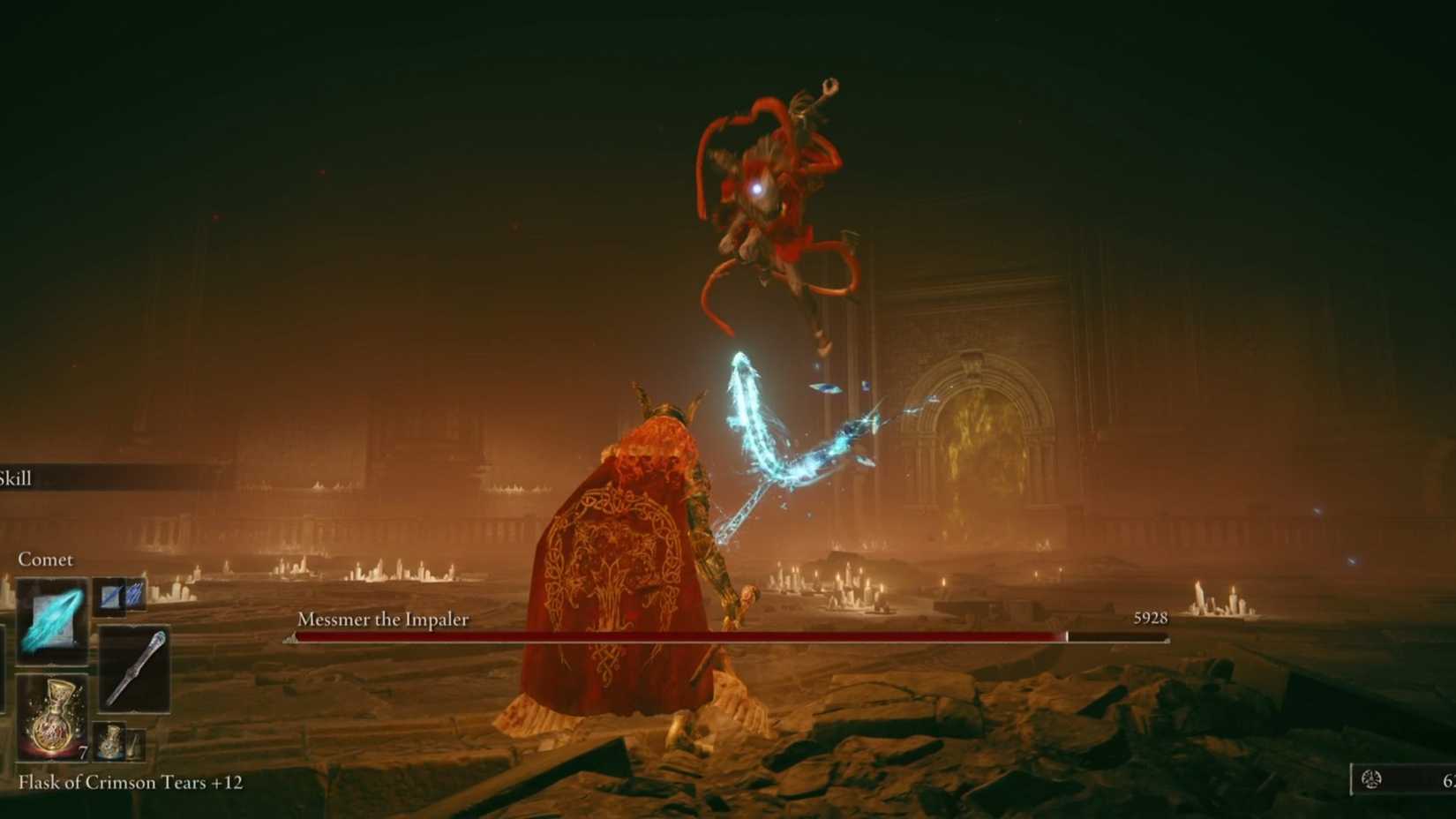 Fighting Messmer the Impaler in Elden Ring Shadow of the Erdtree