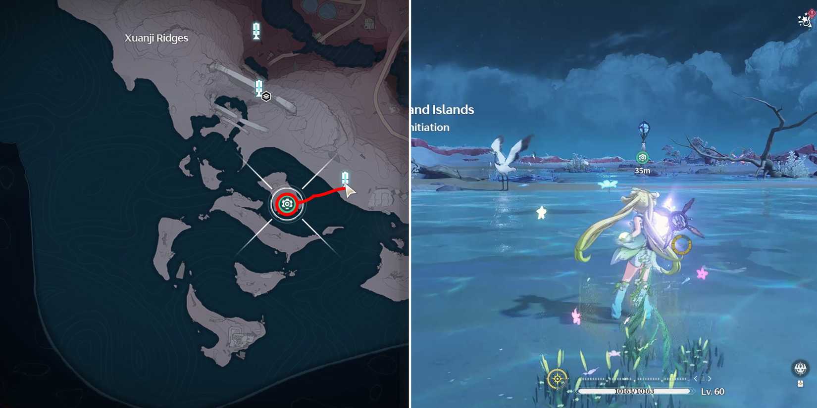 how to complete the ritual of offering among the shoals and islands in wuthering waves