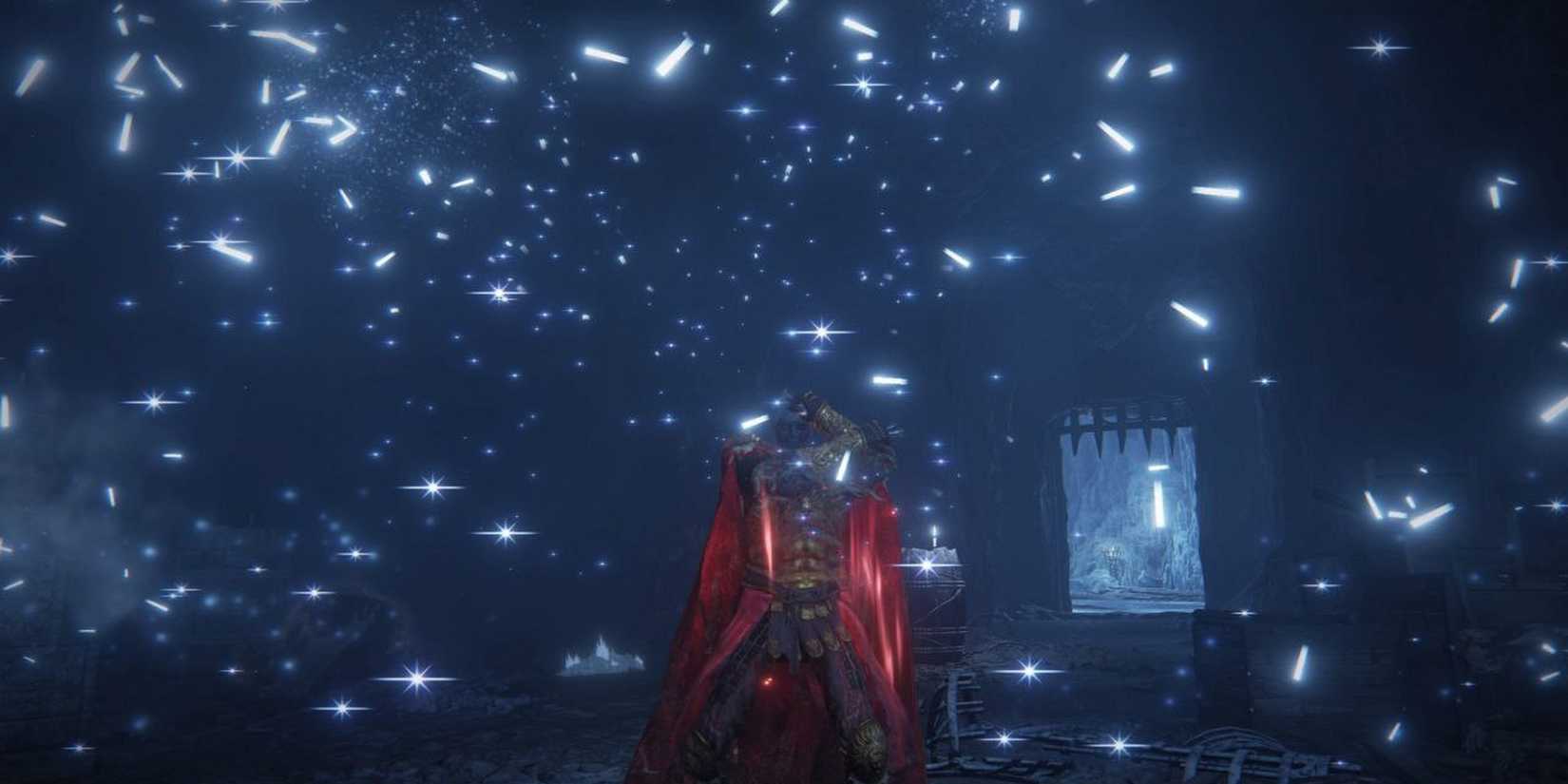 The player character wielding the Chilling Perfume Bottle in Elden Ring: Shadow of the Erdtree.