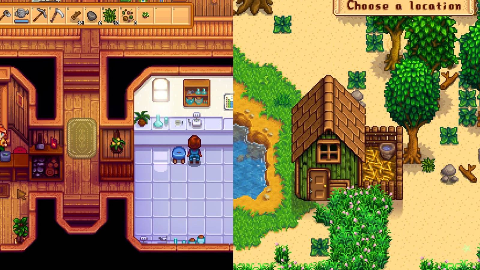 how to move and paint a farmhouse  stardew valley